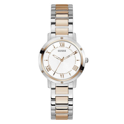 Guess Women’s Watch Dawn White Dial Stainless Steel Strap GW0404L3