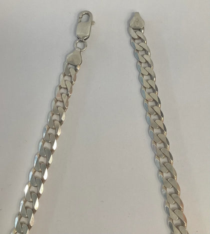 Silver Curb Chain 24-Inch