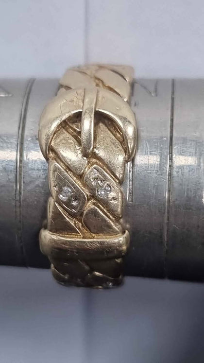 9k buckle Gold Ring