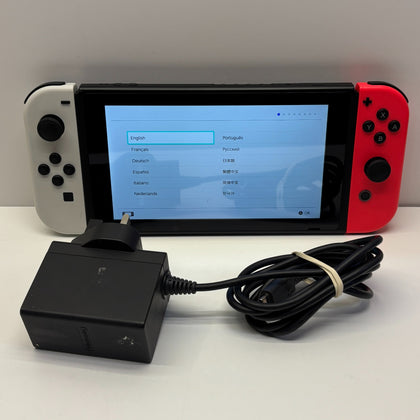 Nintendo Switch Console Only with White and Neon Red Joy Con 32GB
