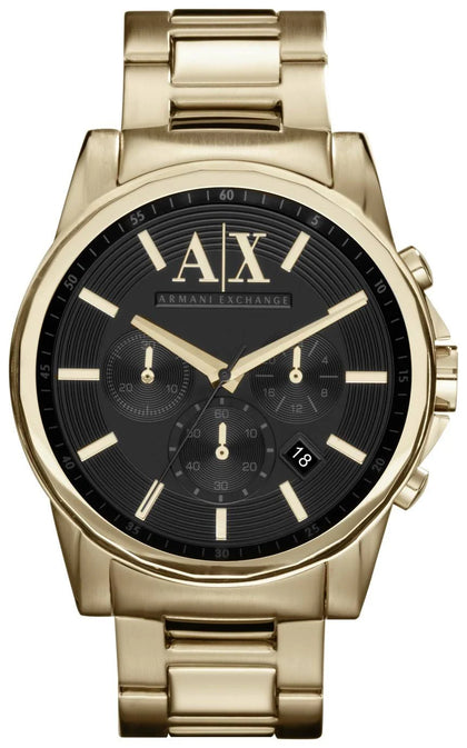 Armani Exchange Men's Gold Coloured Stainless Steel Watch AX2095