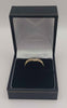 375 9ct Yellow gold wishbone style ring 1.5g with white stones size Q