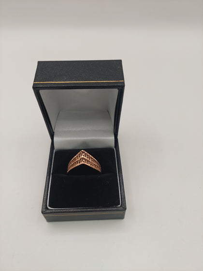 9k Gold Ring rose gold 2.05G Hallmarked(375)&Tested Size S