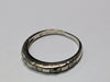 9CT WHITE GOLD DIAMOND RING SIZE O