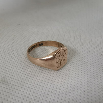 9K Rose Gold Ring, 4.70Grams, 375 Hallmarked, Size: T, Box Included