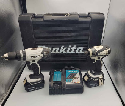 Makita DLX2020SW 18V LXT Twin Pack – DHP453 Combi Drill & Impact Driver – 5.0Ah & 3.0Ah Batteries