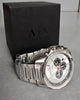 Armani Exchange Silver Tone Watch for Men, Quartz Chronograph Movement and 44mm Case Size with Stainless Steel Strap