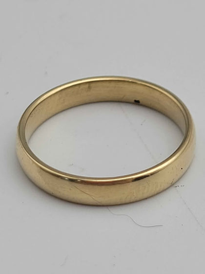 18ct Yellow Gold Wedding Band Ring - 4.70 Grams - Size T