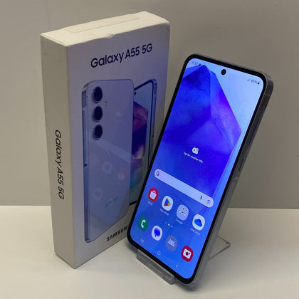 Samsung Galaxy A55 5G Unlocked Model SM-A556B/DS 128GB in Awesome Iceblue Boxed