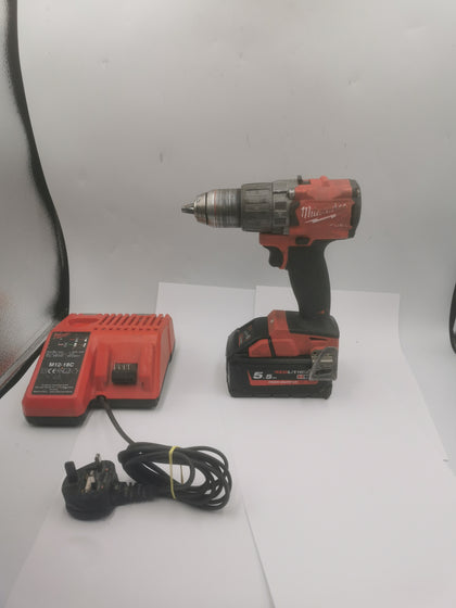 Milwaukee M18 FPD2 18V BRUSHLESS Cordless Percussion Drill with 5.0AH Battery and M12 Charger