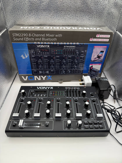 Vonyx STM2290 Sound Effects Bluetooth Wireless Audio DJ Pa Mixer 8-Channel USB MP3
