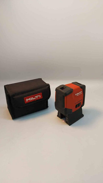 Hilti PM 2-PE 6V Cordless Red VERTICAL Point Laser - Red - With Soft Case