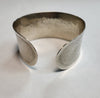 925 Silver Hammered Pattern Open Bangle - 37.94g