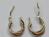 9CT White/Yellow Gold Twist Earrings