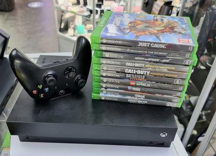 Xbox One X Console, 1TB, Black, + Games