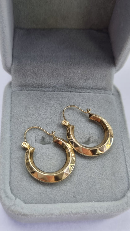 9ct gold horse shoe earrings