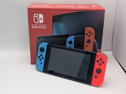 Nintendo Switch HAC-001 32GB Red/Blue Joycon All Cables Present - BOXED
