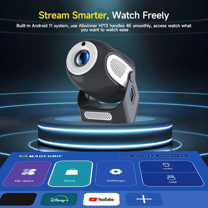 Magcubic Hy300x 4k Hd Projector Electronic Focus Android11
