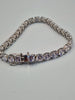 925 Sterling Silver Cubic Zirconia Bracelet - 6mm Wide - 8" Long - 21.4 Grams **BRAND NEW**