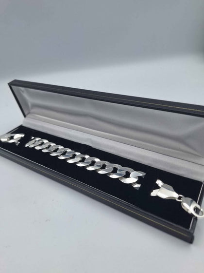 925 Sterling Silver Curb Bracelet - 9