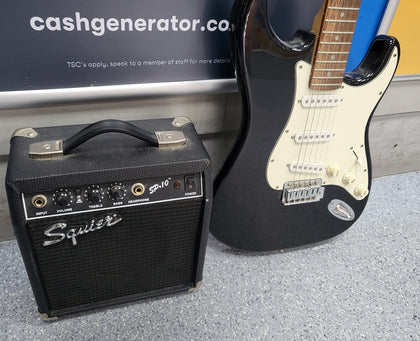 Squire Fender Stratocaster With Squire SP-10 Amp