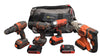 Great Black and Decker 4 Drill Set plus 6 Batteries and Hard Worksite Carry Case