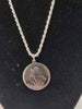 925 Sterling Silver Twist Rope Chain With Big St.Christopher Pendant - 24.3 Grams - 24" Long *NEW*