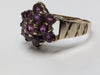 9CT GOLD RING WITH PINK STONES SIZE P.5 PRESTON STORE