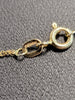 9ct Yellow Gold 18" Chain with Green Stone Pendant - 1.34g