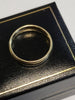 9ct Yellow Gold Band Ring with Patterned Edges - Size R - 4.35G