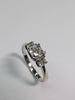 9ct White Gold Ring with CZ Stones - Size O