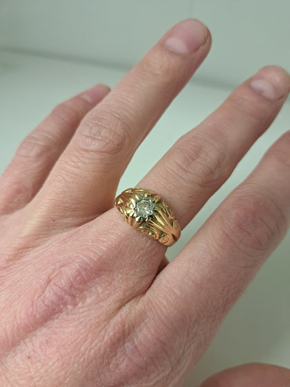 9ct Gold Ring - Size R - 6.99g - Great Yarmouth