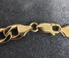 9ct Solid Yellow Gold Curb Bracelet with Clam Shell Charm 8"