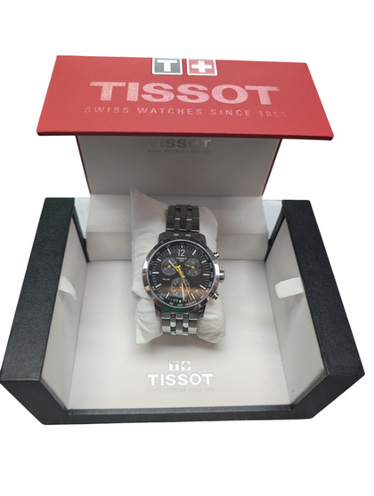 GENTS TISSOT WATCH BOXED STEEL STRAP/BODY PRESTON STORE