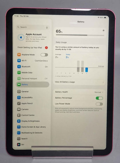 Apple iPad A16 (A3355) 128GB Pink, Unlocked