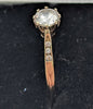 9CT HALLAMRKED,YELLOW GOLD, SINGLE STONE ON BAND, SIZE:R, 1.3G, BOXED