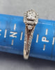9ct White/Rose Gold Diamond Ring Size O