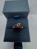 2.4g 9ct Gold Oval Channel set Purple stone Ring - Size O - **Hallmarked**