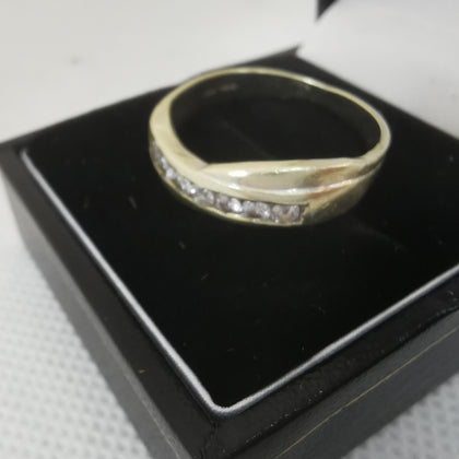 14k Gold Diamond Ring, 585 Hallmarked & Tested, 4.57Grams, Size: R