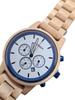 BOTANICA ALDER WOODLINK ZEBRANO, CHRONOGRAPH, QUARTZ, WOODEN MENS WATCH, IN ORGINAL BOX