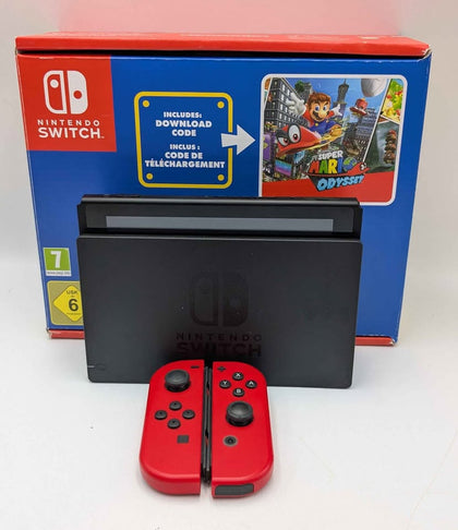 Nintendo Switch Console, 32GB HAC-001-01 + Solid Red Joy-Cons, Boxed