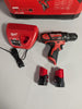 Milwaukee M12 BPD-202C Cordless Percussion Drill 12V 2 x 2.0Ah Li-Ion