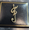 9ct Yellow Gold Letter F Pendant - 1.3G