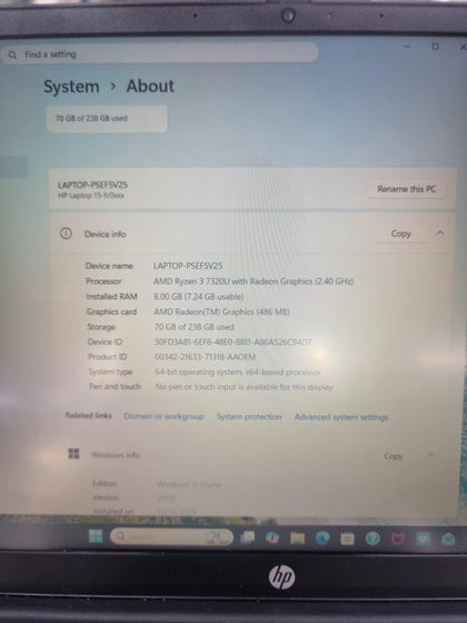 HP 15-fc0536sa 15.6