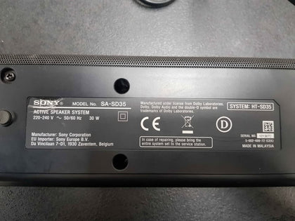 Sony HT-SD35 2.1 Bluetooth Soundbar, 1 x HDMI PORT & Remote, Unboxed