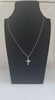 Hallmarked 16" 18ct white Gold Necklace 2.4g - Jesus On Cross Pendant