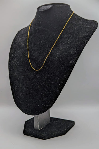 750 18CT YELLOW GOLD, CABLE LINK CHAIN, 18