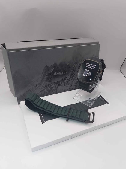 Apple Watch Ultra 2 (Cel), Natural Titanium, 49mm, With Black Ocean Band & Green Loop Band, Boxed