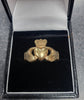 9ct Yellow Gold Cladagh Ring - 6.14G - Size Q. Hallmarked