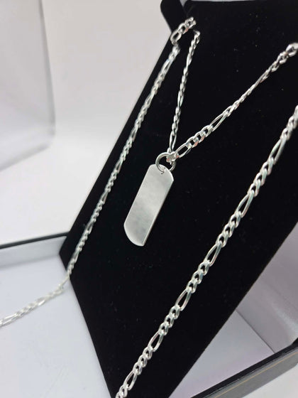 925 silver Dog Tag necklace , 17.6grams and hallmarked. comes with box
